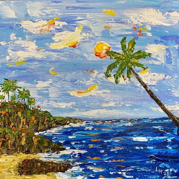 Original Impasto Style Acrylics on 16” x 16” Gallery Wrapped Canvas - Picture 3 of 10